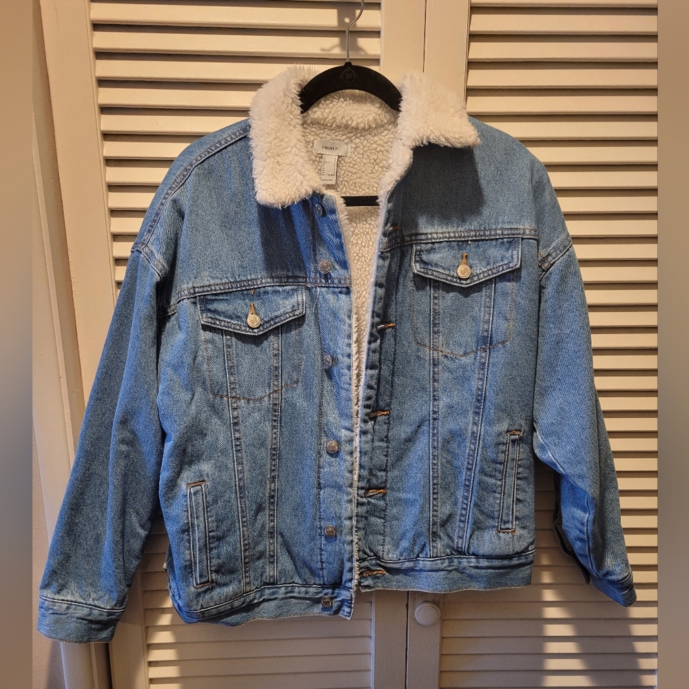 Forever 21 Sherpa Jean Jacket